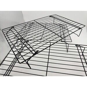 3-Tier Stackable Cooling Racks for Cooking and Baking Collapsible Cake Rack
